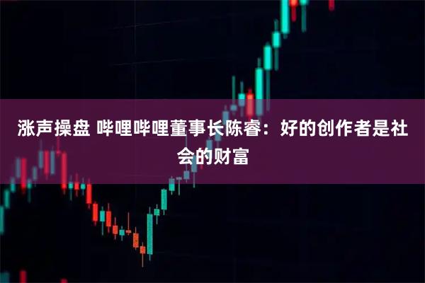 涨声操盘 哔哩哔哩董事长陈睿：好的创作者是社会的财富